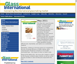 glassmediaonline.com: Glass International
Glass International fosters the exchange of technical knowledge within the international primary glassmaking community. | {title}