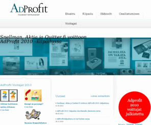 adprofit.fi: Tulokset ratkaisevat — AdProfit
AdProfit on Suomen trkein tuloksellisuutta mittaava mainosalan kilpailu.