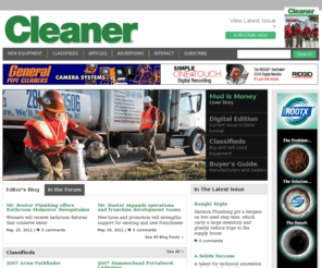 cleaner.com: Home | Cleaner Magazine - For Drain and Pipe Cleaning, Inspection and Rehabilitation Professionals
Dedicated to Municipal Wastewater Professionals