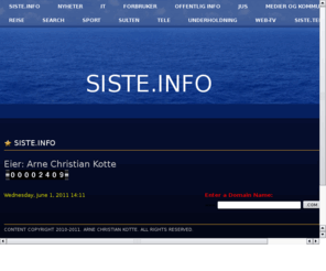 styrke.org: SISTE.INFO
Arne Christians hjemmeside