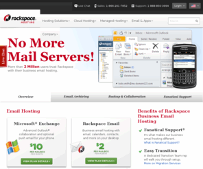 mailtrust.com: Email Hosting - Business Email Hosting by Rackspace
At Rackspace, all our Email Hosting products are built for Business. Explore our email solutions and learn more.