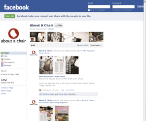 aboutachair.com: Incompatible Browser | Facebook
 Facebook is a social utility that connects people with friends and others who work, study and live around them. People use Facebook to keep up with friends, upload an unlimited number of photos, post links and videos, and learn more about the people they meet.