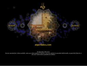algeriades.com: algeriades, le guide de l'Algérie à l'affiche
Portail d'information sur l'Algérie dans l'actualité internationale des arts, de la culture et du patrimoine