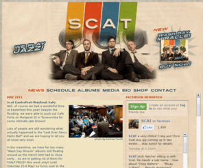 scatjazz.com: SCAT - we play jazz!
Official. Scat is a hip Australian jazz band with a quirky stage presence. New album Wash Day Miracle.
