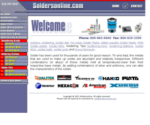 soldersonline.com: Solders Online, no clean solder paste, water soluble solder paste, RMA solder paste, soldering, Qaulitek solder paste
Solder paste for Surface Mount application. No clean solder paste, water soluble solder paste, RMA solder paste. They are made in the USA. Our solder paste products meet or exceeds J-STD-004/005 and QQ-S-571F standards