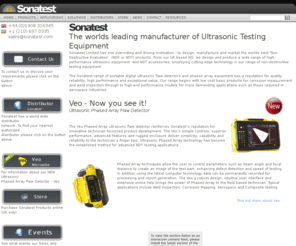 sonatest-plc.com: Sonatest Limited - The worlds leading manufacturer of Ultrasonic Testing Equipment, flaw detecors and thickness guages for NDT (NDE)
The worlds leading manufacturer of Ultrasonic Testing Equipment for Non Destructive Testing, including Ultrasonic Flaw Detectors, Thickness Guages, Phased Array and Consumables 