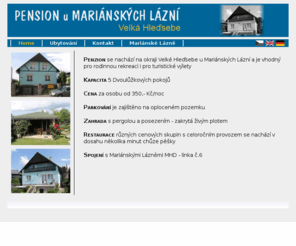 penzionhelena.com: PENSION u MARIÁNSKÝCH LÁZNÍ
 Mariánské Lázně ubytování   Penzion u Mariánských Lázní