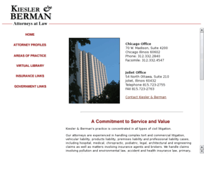 thekillerbees.com: Kiesler & Berman Home
Home page of Chicago law firm Kiesler & Berman