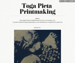 togapicta.com: Toga Picta Printmaking
We Make Fine Screenprints For You! www.etsy.com/shop/TogaPicta