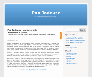 pan-tadeusz.biz: Pan Tadeusz - opracowanie lektury
