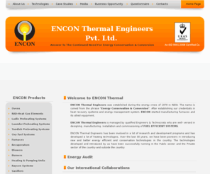 encon.co.in: Encon, Energy Conservation & Conversion, Energy Consultant, Recuperator, burners, High Velocity Burners, Ovens for Drying.
Encon Thermal Engineers, Energy Consultant, Energy Conservation, Energy Conversation, Recuperator, Furnaces, Burners, Gas Heating Elements, ladle pre heating systems, paint baking oven