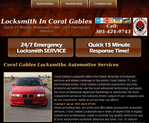 locksmithincoralgables.com: Locksmith In Coral Gables - Coral Gables Locksmith - Call: 305-424-9743
Coral Gables Locksmith is your go-to-guy locksmith in Coral Gables, FL area. With a quick 15 minute response time and 24/7 emergency locksmith service, we guarantee quality service for all your locksmith and security needs - Call: 305-424-9743.