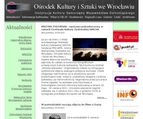 okis.pl: Ośrodek Kultury i Sztuki - Aktualności
Ośrodek Kultury i Sztuki - Informacja Kulturalna - 