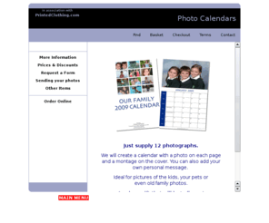 personalisedcalendars.com: Photo Calendars
As well as Calendars, we also print on garments and promotional items including t-shirts in full colour. Each item can be individually personalised and the minimum order is one.