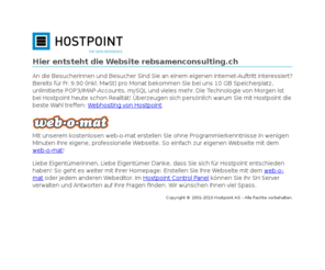 rebsamenconsulting.com: Hostpoint AG - Günstiges Webhosting und weltweite Registrierung von Domains
Hostpoint AG, The Data Residence