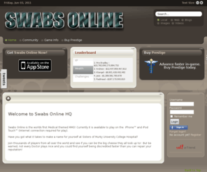 swabsonline.com: Swabs Online
Swabs Online, The worlds first medical MMO for Iphone and Ipod Touch.