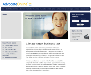 advocateonline.com: AdvokatOnline - Klimatsmart juridik
Träffa advokater genom webbmöten och spara restid och pengar. 