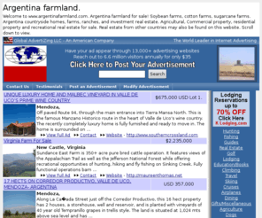 argentinafarmland.com: Argentina farmland, argentinafarmland, www.argentinafarmland.com
Argentina farmland. A global network directory of farmland for sale. Real estate, ranches, farms, businesses, commercial real estate,industrial real estate, and private real estate for sale or lease. 