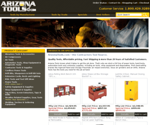 arizona-tools.com: Arizona Tools | Power Tools | Shop Tools | Contractor Tools | Mechanic Tools | Air Tools and Accessories | Industrial Power Tools
Arizona Tools offers a large selection of power tools, hand tools, automotive tools and contractor supplies, including air tools, shop equipment, safety equipment, disposable supplies, come-alongs, air welders and more.
