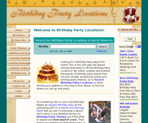 birthday-party-locations.com: Welcome to Birthday Party Locations!
