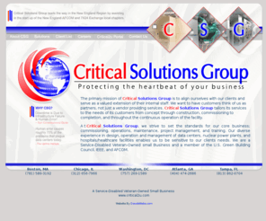 critical2u.com: Critical Solutions Group is a provider of data center services, including commissioning, data center consulting, design, maintenance and training.
Critical Solutions Group is a provider of data center services, including commissioning, data center consulting, design, maintenance and training.