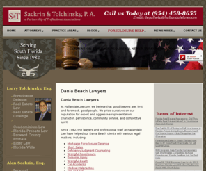 daniaattorneys.com: Dania Beach Lawyers
Experienced Dania Beach Lawyers: Personal Injury, Estate Planning, Real Estate and Broward Probate. Call 954-458-8655. Reasonable fees & quality service.