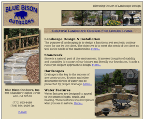 bluebisonoutdoors.com: Blue Bison Outdoors, Inc.
Creating landscape designs for leisure living and elevating the art of landscape design