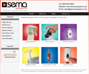 sema-sprayers.co.uk: Industrial Dispensers and Sprayers Supplier for the UK  - Sema Sprayers Ltd
Sema Sprayers Ltd is a main supplier of industrial dispensers and sprayers for the UK. We also supply specialist sprayers to handle chemicals, acids and other solvents. specialist sprayers to handle chemicals, acids and other solvents.