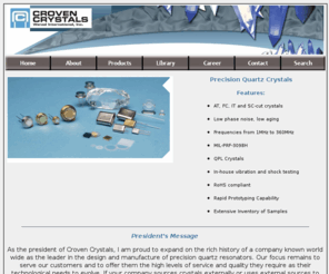 croven-crystal.com: Croven Crystals - SC-cut, low-g crystals
High performance quartz crystals