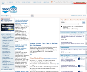 medpagetoday.com: Medical News and Free CME from MedPage Today
Medpage Today is a  CE and CME accredited medical news service, which provides daily coverage of developments that impact clinical practice, and offers free continuing medical education courses and credits to physicians and healthcare professionals.