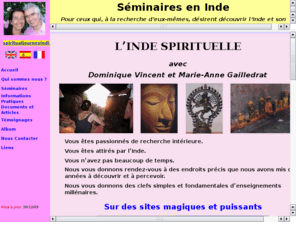 spiritualjourneyindia.com: SPIRITUAL JOURNEY INDIA; Page d'Accueil
Page de tête du site http://www.SPIRITUALJOURNEYINDIA.COM, voyages spirituels en Inde