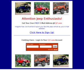 cj7.com: Get Your Own Jeep CJ7.com 4x4 Off-Road E-Mail Address
Get Your Own Jeep CJ7.com E-Mail Address