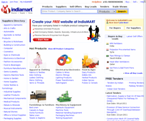indiamart.com: IndiaMART - Indian Manufacturers Suppliers Exporters Directory,India Exporter Manufacturer
IndiaMART.com is a leading B2B marketplace that assists buyers and sellers to trade with each other at a common, reliable & transparent platform. Largest online B2B business directory & yellow page with listing of 700,000 Indian & International companies. Find here quality products, trade leads, manufacturers, suppliers, exporters & international buyers.