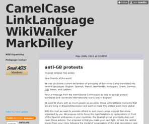 markdilley.net: MarkDilley.net CamelCase LinkLanguage WikiWalker
