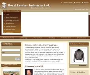 rlilpak.com: Royal Leather Industries Ltd. PAKISTAN | Manufacturers of fine quality Leather Garments, Furniture leather, Footware Leather, Leather Bags, Leather Rugs and Finished Leather.
Royal Leather Industries Ltd. PAKISTAN | Manufacturers of fine quality Leather Garments, Furniture leather, Footware Leather, Leather Bags, Leather Rugs and Finished Leather.