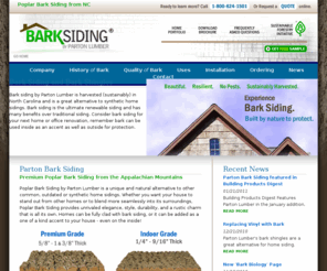 partonbarksiding.com: Poplar Bark Siding NC | Parton Bark Siding
Poplar Bark Siding is a natural alternative siding material that can last up to 50  years. NC Bark siding from poplar trees in the Appalachian Mountains.