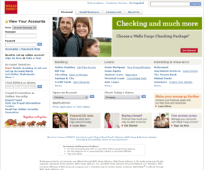 welsfargobank.com: Wells Fargo Home Page
Start here to bank and pay bills online. Wells Fargo provides personal banking, investing services, small business, and commercial banking.