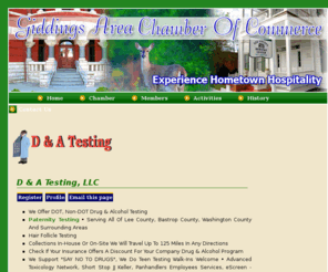 dnadrugtesting.net: D & A Testing, LLC
Drug & Alcohol Testing
Hair Testing for Drugs
Breath Alcohol Testing
Paternity Testing
Random Pool Selection
DOT & Non-DOT