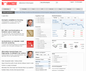 morningstar.no: Fondskurser | Norske fond | Aksjefond | Rentefond | Spare | Investere | Pensjon | Verdipapirfond
Norske Fondskurser, faktaark, investeringsanalyse, råd og porteføljeverktøy for norske fond og pensjonsfond