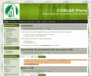 corlad-piura.com: CORLAD Piura
CORLAD Piura - Sitio Web del Colegio Regional de Licenciados en Administración de Piura. Piura, Perú.