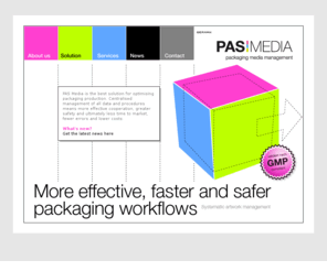 pas-media.com: Artwork Management | PAS Media - Managing packaging media - The leading provider for Artwork Management solutions - MAM - Media Asset Management - DAM - Data Asset Management - Packaging management
PAS Media - Managing packaging media. PAS Media is the best solution for optimising packaging production. Centralised management of all data and procedures means more effective cooperation, greater safety and ultimately less time to market, fewer errors and lower costs.