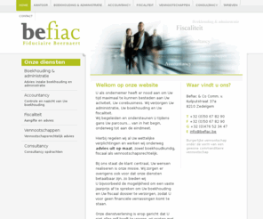 befiac.be: Befiac Fiduciaire Beernaert
Wij verzorgen Uw administratie, Uw boekhouding en Uw fiscaliteit.