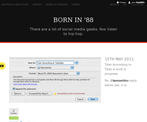 bornin88.com: Born In '88
There are a lot of social media geeks, few listen to hip-hop.