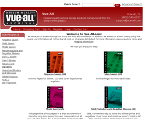 vue-all.com: Welcome to Vue-All: Museum Quality Archival Products
Museum quality archival products for all your storage needs