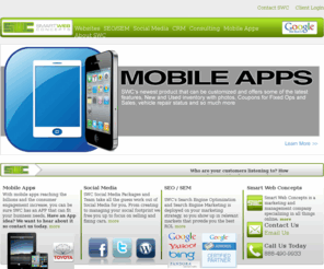 dealeradworks.com: Smart Web Concepts Inc | Automobile Dealer Websites | Chat | CRM | Digital Marketing
Smart Web Concepts provides Automobile Dealer Websites, a Car Dealer Chat Product, Automotive CRM, Digital Dealer Marketing and Consulting Services