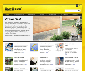 eurosun.cz: Venkovní žaluzie, textilní předokenní rolety, markýzy, sítě proti hmyzu - Eurosun a.s.
Výrobce a dodavatel různorodé stínící techniky (žaluzie, rolety, sítě ,markýzy, plisé,  krycí plechy). Bezkonkurenční kvalita, český výrobce exportující do celé Evropy, individuální přístup k zákazník