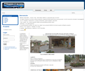 paradisidacqua.com: Benvenuto
Negozio di acquariologia, Piccoli animali e piante