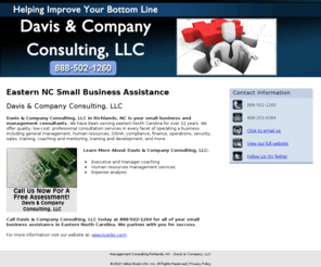 humanresourcesmanagementnc.com: Management Consulting Richlands, NC - Davis & Company, LLC
Davis & Company Consulting, LLC provides Management Consulting, Executive and manager coaching to Richlands, NC. Call 888-502-1260 For A Free Assessment!