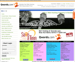 qwords.org: Qwords.com - Web Hosting Paling Murah Rp.1/Tahun dan Domain Gratis, Reseller Hosting, Dedicated Server Indonesia Stabil, Hosting Indonesia Berkualitas, Reseller Hosting Php Mysql
Qwords.com Web Hosting Indonesia Paling Murah Mulai Rp.1/Tahun, Perusahaan penyedia jasa layanan web hosting di Indonesia yang menyediakan domain murah dan hosting murah