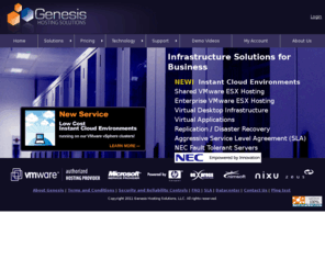 vcloudperformance.com: Genesis Hosting Solutions: Flexible Virtual Infrastructure Hosting
Genesis Hosting Solutions: Flexible Virtual Infrastructure Hosting
